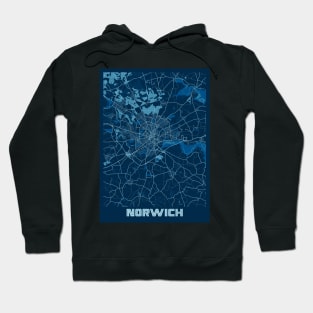 Norwich - United Kingdom Peace City Map Hoodie